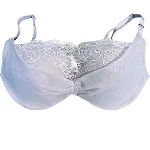 Victoria Secret Underwire Lavender Lace Overlay Push‎ Up Bra 32D Fairy Coquette
